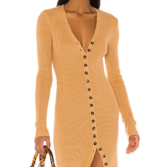 Long Sleeve Knit Sweater Button Down Maxi Dress - Picture 2 of 7